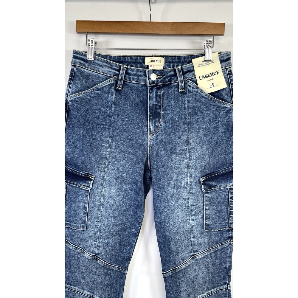 L'agence Womens Patton Cargo Skinny Jeans 28 Zip Ankle Gorpcore Indie Sleeze NWT - Picture 6 of 14